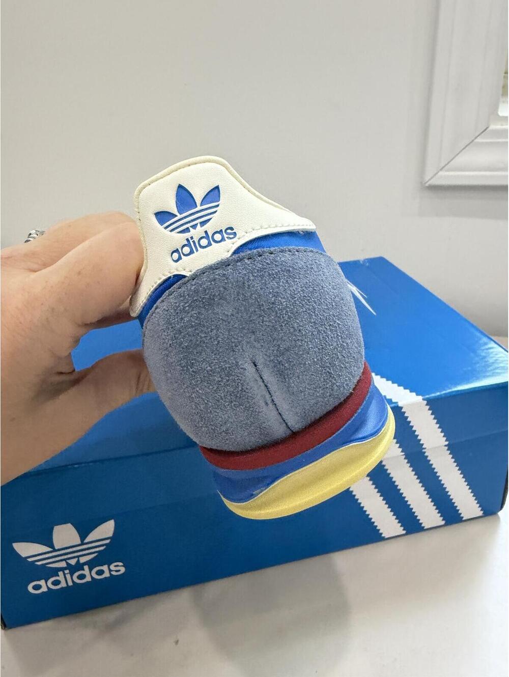 adidas Retro Blue White Suede Nylon Sneakers with Box SL 72 OG 8.5 - Picture 8 of 13